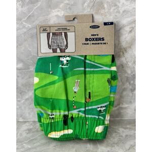 Old Navy Mens Printed Boxer Shorts Golf Green Size L NWT